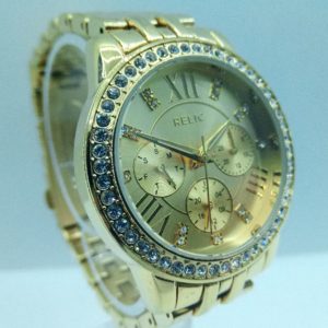 Relic Japan Movement Quartz Wristwatch zr15754 Gold Watch GreatWatchesOnline.com