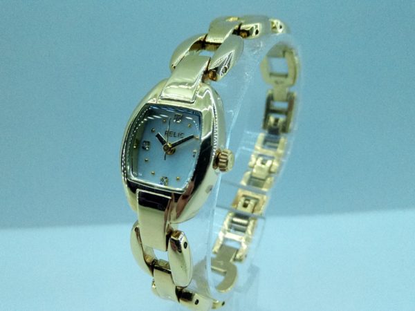 Relic Japan Movement Quartz Wristwatch zr34280 Gold Watch GreatWatchesOnline.com