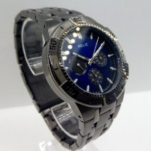 Relic All Stainless Steel Gunmetal Japan Quartz Movement Wristwatch zr15533 Great Watches Online GreatWatchesOnline.com