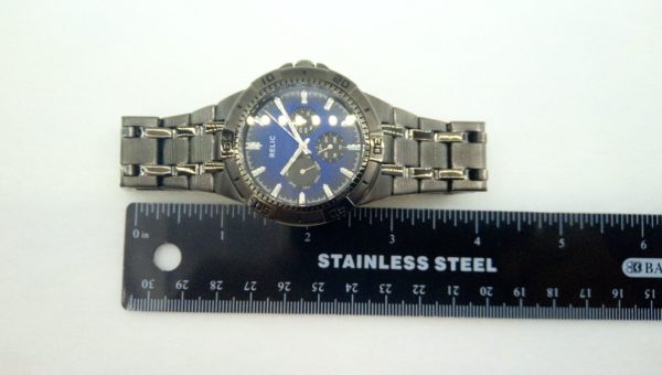 Relic All Stainless Steel Gunmetal Japan Quartz Movement Wristwatch zr15533 Great Watches Online GreatWatchesOnline.com