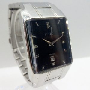 Relic Diamond All Stainless Steel Japan Movement Quartz Wristwatch zr77144 Date Indicator GreatWatchesOnline.com