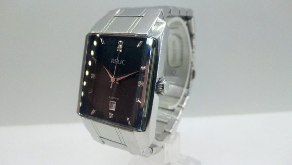 Relic Diamond All Stainless Steel Japan Movement Quartz Wristwatch zr77144 Date Indicator GreatWatchesOnline.com